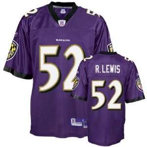  Ray Lewis #52 Baltimore Ravens Replica NFL Jersey Purple 