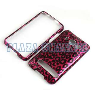 Pink Leopard Skin Hard Case Cover For Sprint HTC EVO 4G  