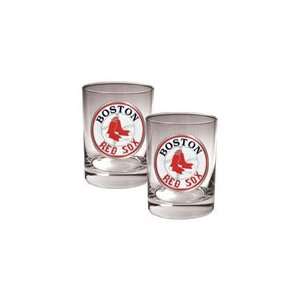  Boston Red Sox MLB 2pc Rocks Glass Set