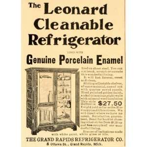  1905 Vintage Ad Leonard Refrigerator Grand Rapids Mich 