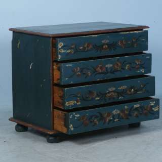 Antique Blue Painted Swedish Chest of Drawers/Dresser  
