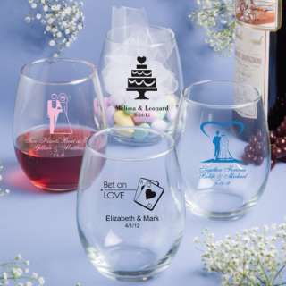   ounce stemless wine glasses from our Silkscreened Glassware Collection