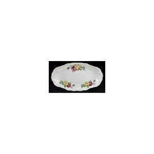  Rose Bouquet Fine China Long Serving Dish