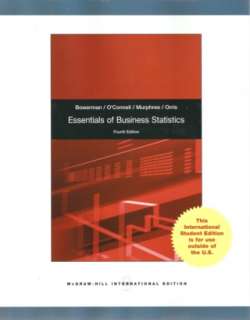 Essentials of Business Statistics 4th International Ed. 9780073401829 