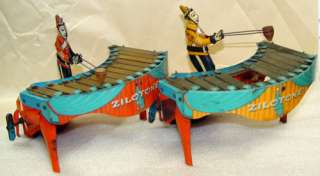 Rare 2 Vintage Wolverine Zilotone Wind up Tin Toy  