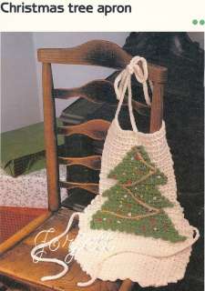Christmas Tree Apron, Quick & Easy crochet pattern  