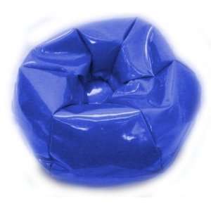 Bean Bag Chair Sparkle Vinyl 105 Round   Blue  Sports 