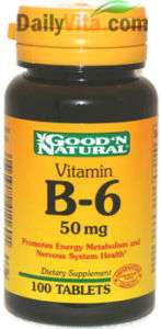 GNN Vitamin B 6 50 mg 100 Tablets Vegetarian Formula  