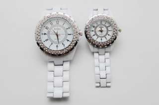 Luxury Charming Ceramic Crystal Gemstone Lady Women Fashion Wrist 