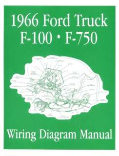 FORD 1966 F100   F750 Truck Wiring Diagram Manual 66  