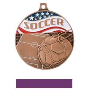  Hasty Awards Americana Custom Soccer Medals BRONZE MEDAL 