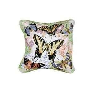  Set of 2 Decorative Butterfly Flowers Throw Pillows 12 x 