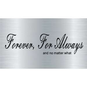 Vinyl Wall Decal   Forever   selected color Dark Brown   Want 