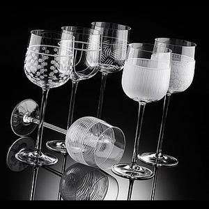 stemmed water glass set of 6 by salviati 