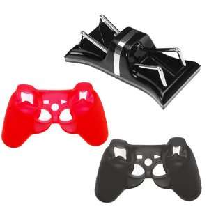   Silicone Case (Black / Red) for Sony Playstation PS3 Video Games