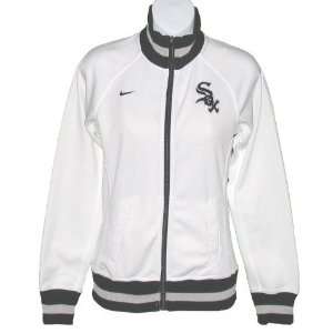 Womens Chicago White Sox White Cooperstown Track Jacket 